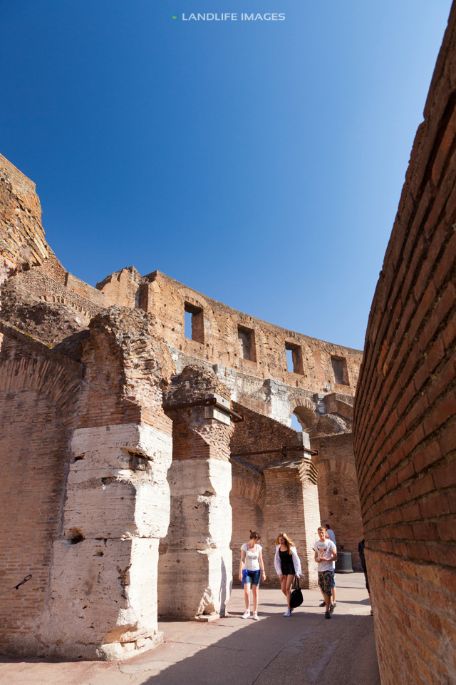 Walking inside the Colosseum