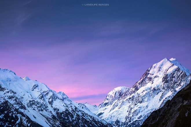 Sunset colours and Mt Cook