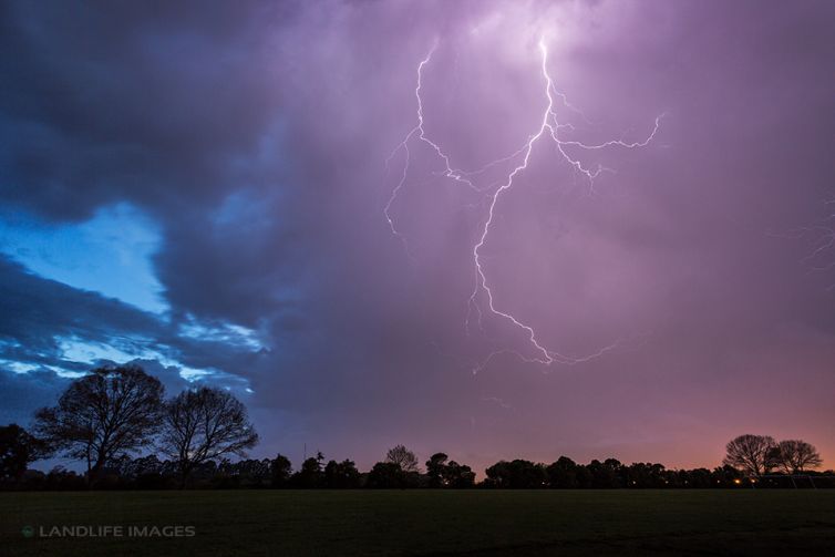 Lightning in Christchurch City October 11, 2017