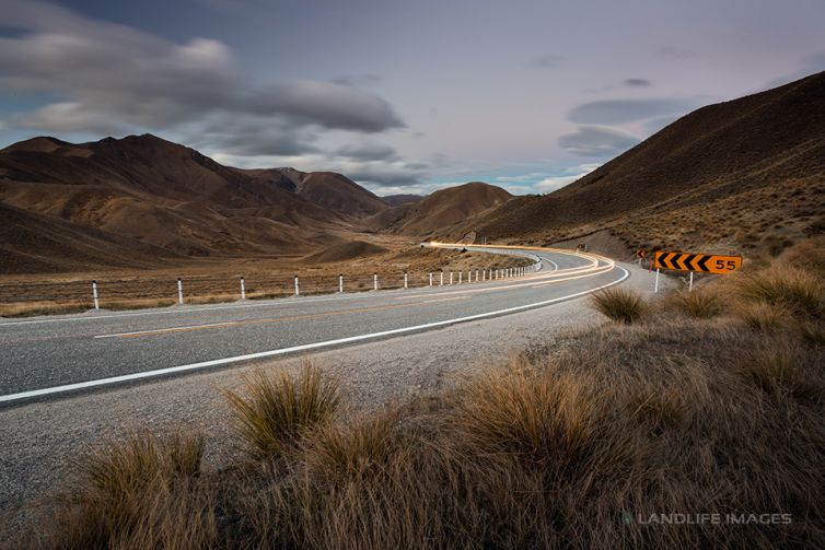 Lindis Pass Light Trails, Central Otago, New Zealand