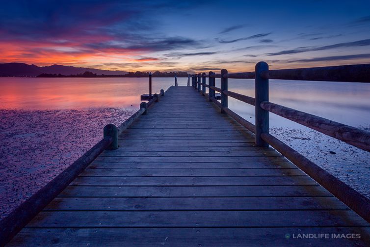 Sunset Wharf Centred, Christchurch, New Zealand